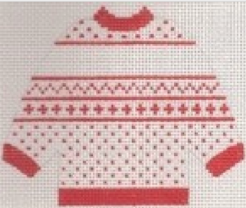 Sweater: Red and White with Personalization