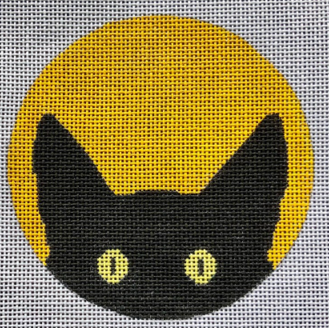 Cats: Peeky Kitty - 4" round ornament