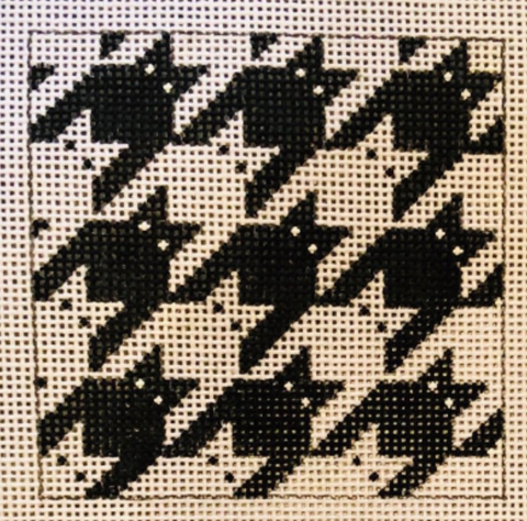 Cats: Houndstooth Kitty - 3 x 3 - black & white