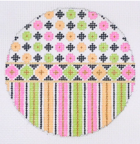Christmas: Merry All Over in Pastel - Round