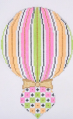 Christmas: Merry All Over in Pastel - Stripe Ornament