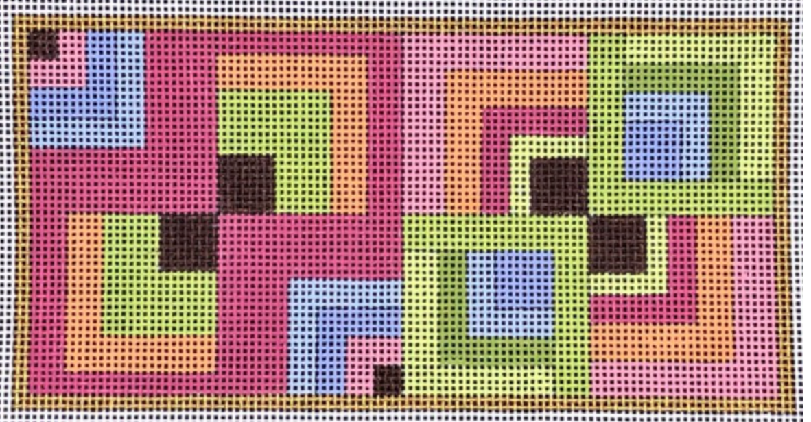 Geometric: "Rose Garden" Checkbook/Wallet