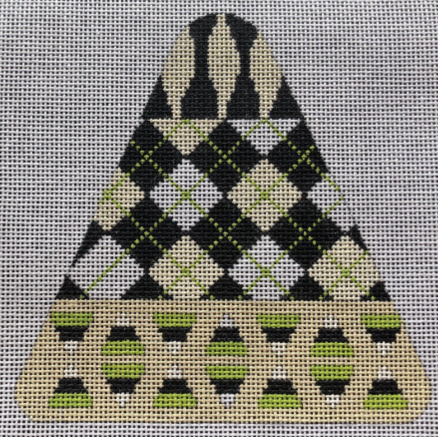Halloween: Candy Corn - Argyle, B & W version