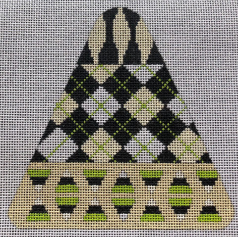 Halloween: Candy Corn - Argyle, B & W version