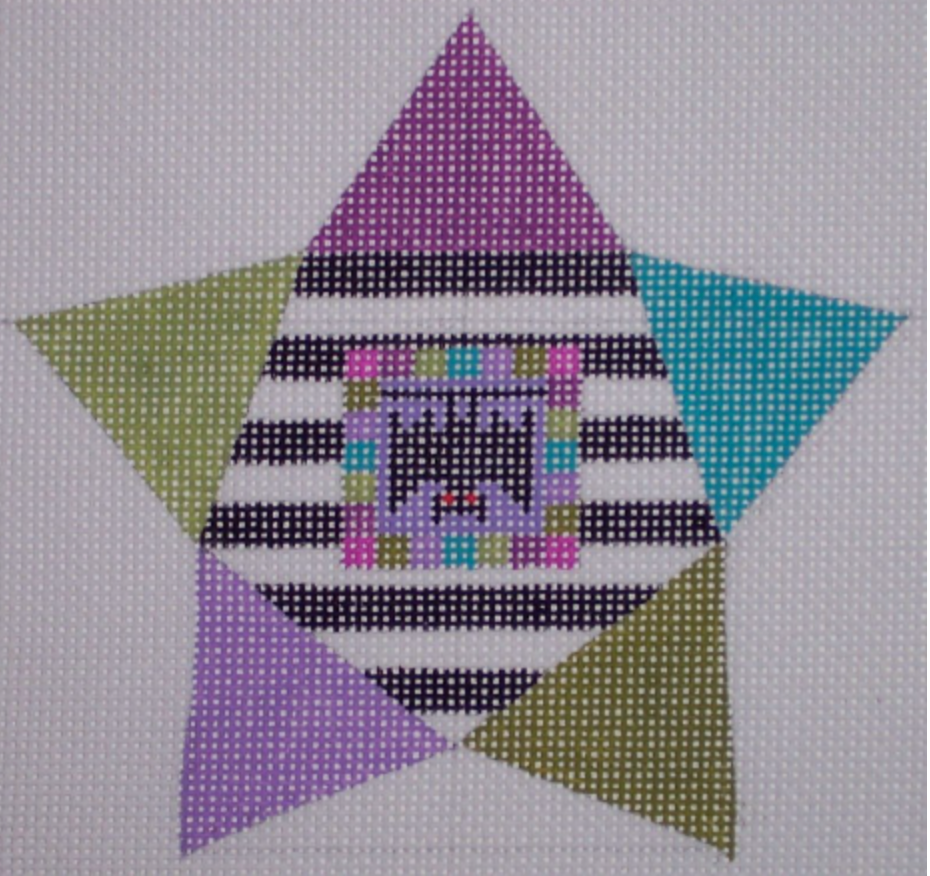 Halloween: Star Shape with Witch Bat
