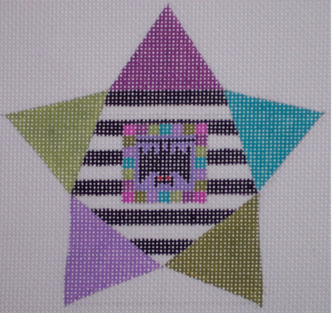 Halloween: Star Shape with Witch Bat