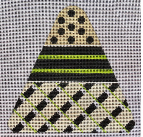 Halloween: Candy Corn - Plaid, B & W version