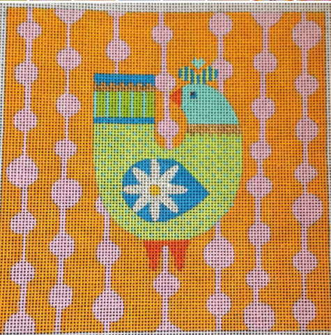 Nature: Mod Birds - Orange and Pink Pods Background