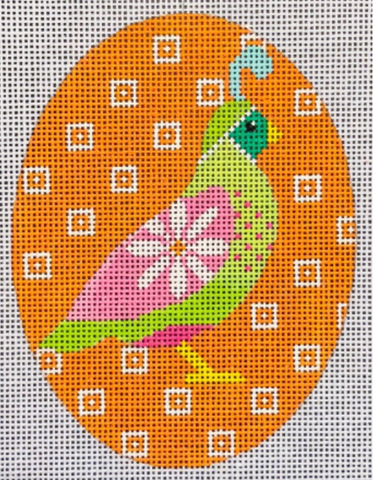 Nature: Quail - Orange Background