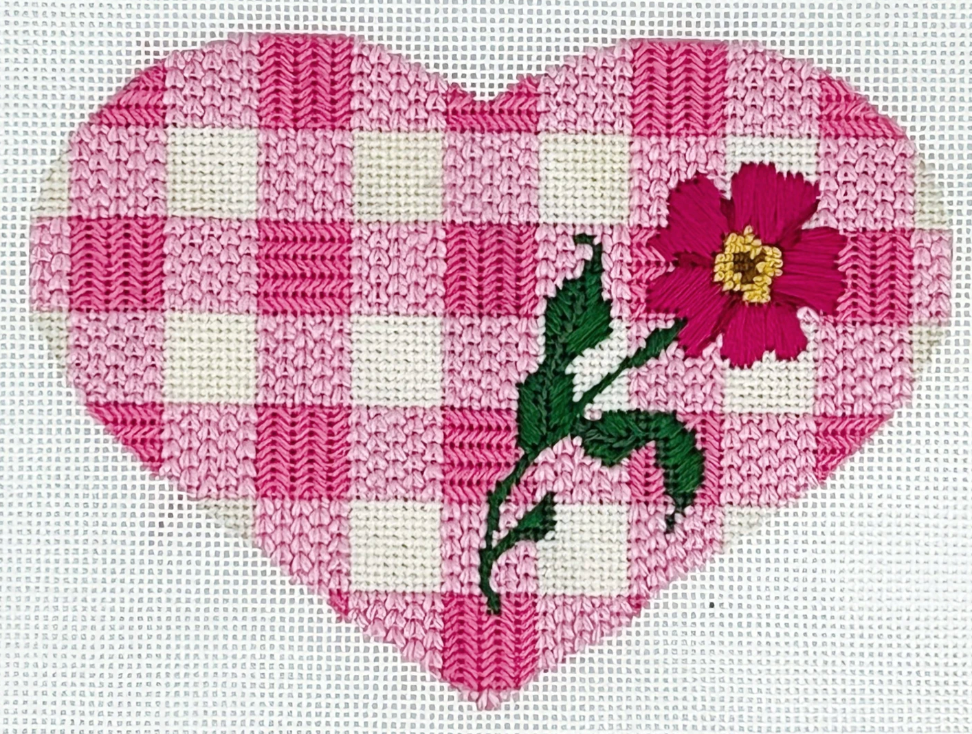 Gingham Heart with stitch guide