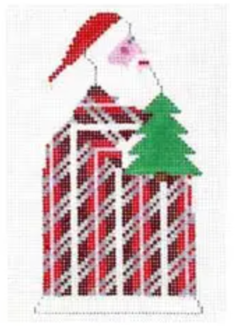 Walker Street Designs Ornament - Santa with Tree