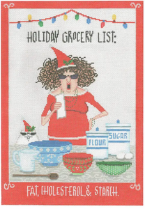 Leslie Murray Picture & Pillow - Holiday Grocery List
