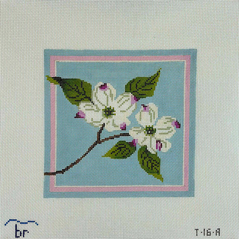Pillow or Picture - White Dogwood Blossoms 13ct