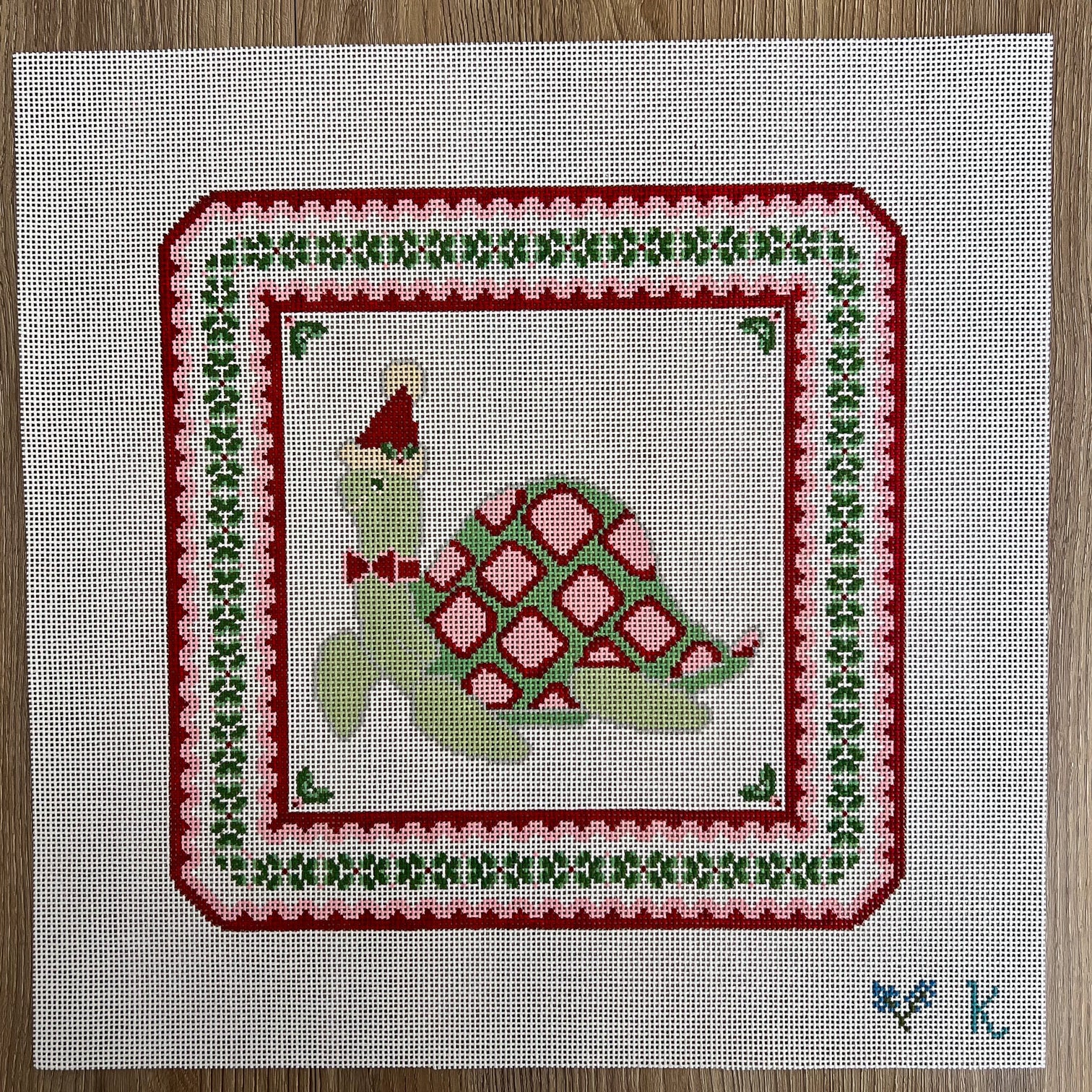 Turtle with Santa Hat