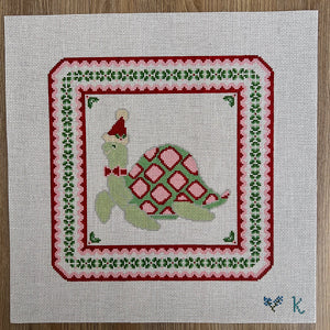 Turtle with Santa Hat