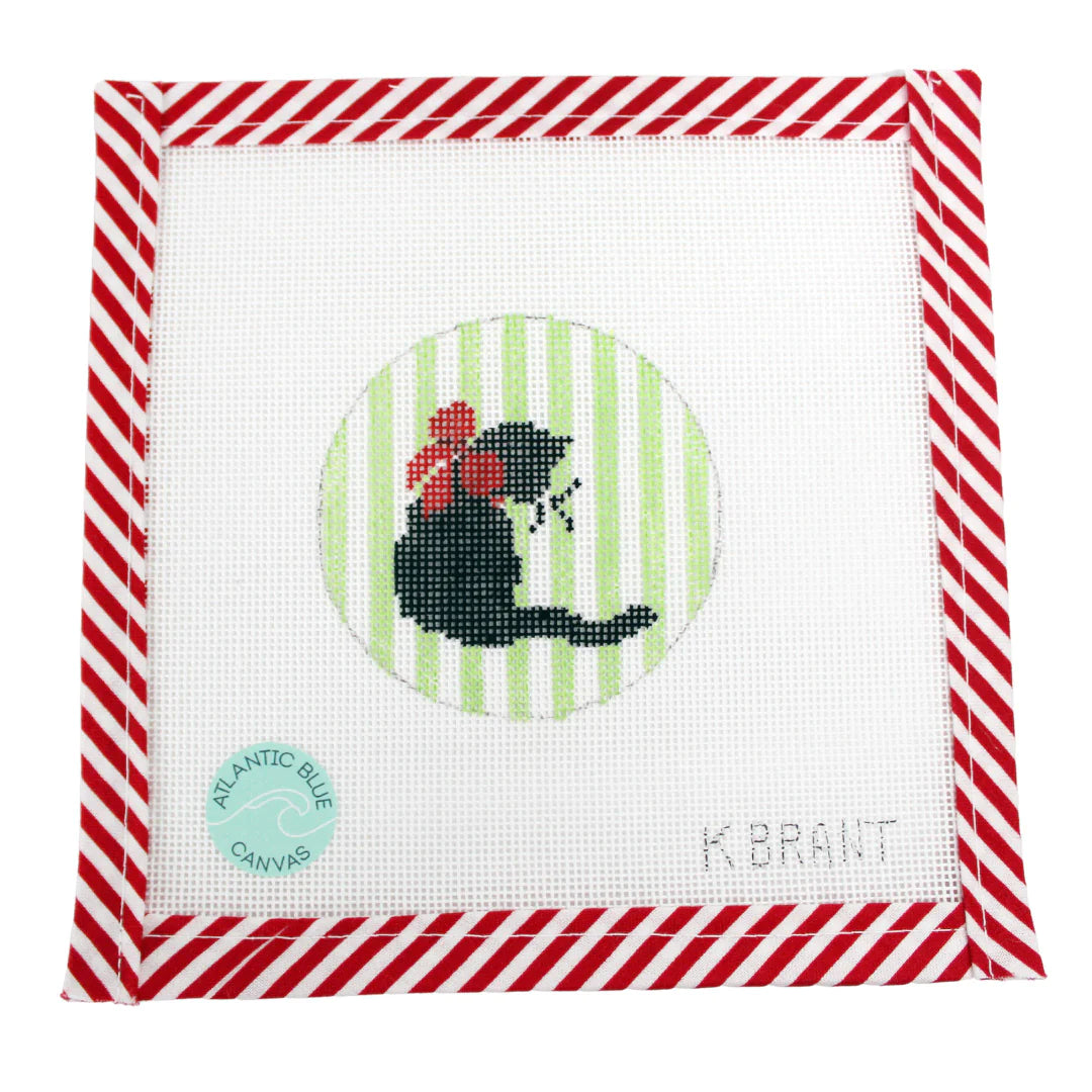 Holiday Cat - Green Striped