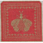 Purse: Napoleon's Bee 3-pc Bag, Red and Gold