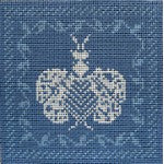 Coaster: Napoleon's Bee Wedgewod & White