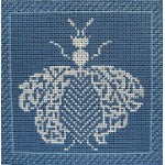 Coaster: Napoleon's Bee Wedgewod & White