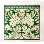 Eyeglass Case: Karen's Damask Green
