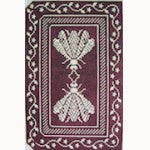 Purse: Napoleon's Bee 3-pc Purse, Plum and Cream