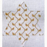 Star 6pt: Star of David - White and Gold