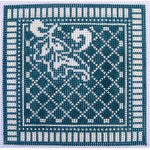 Coaster: Karen's Damask Coasters - Teal