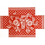 Brickcover: Karen's Red Damask Brick Cover, 13ct