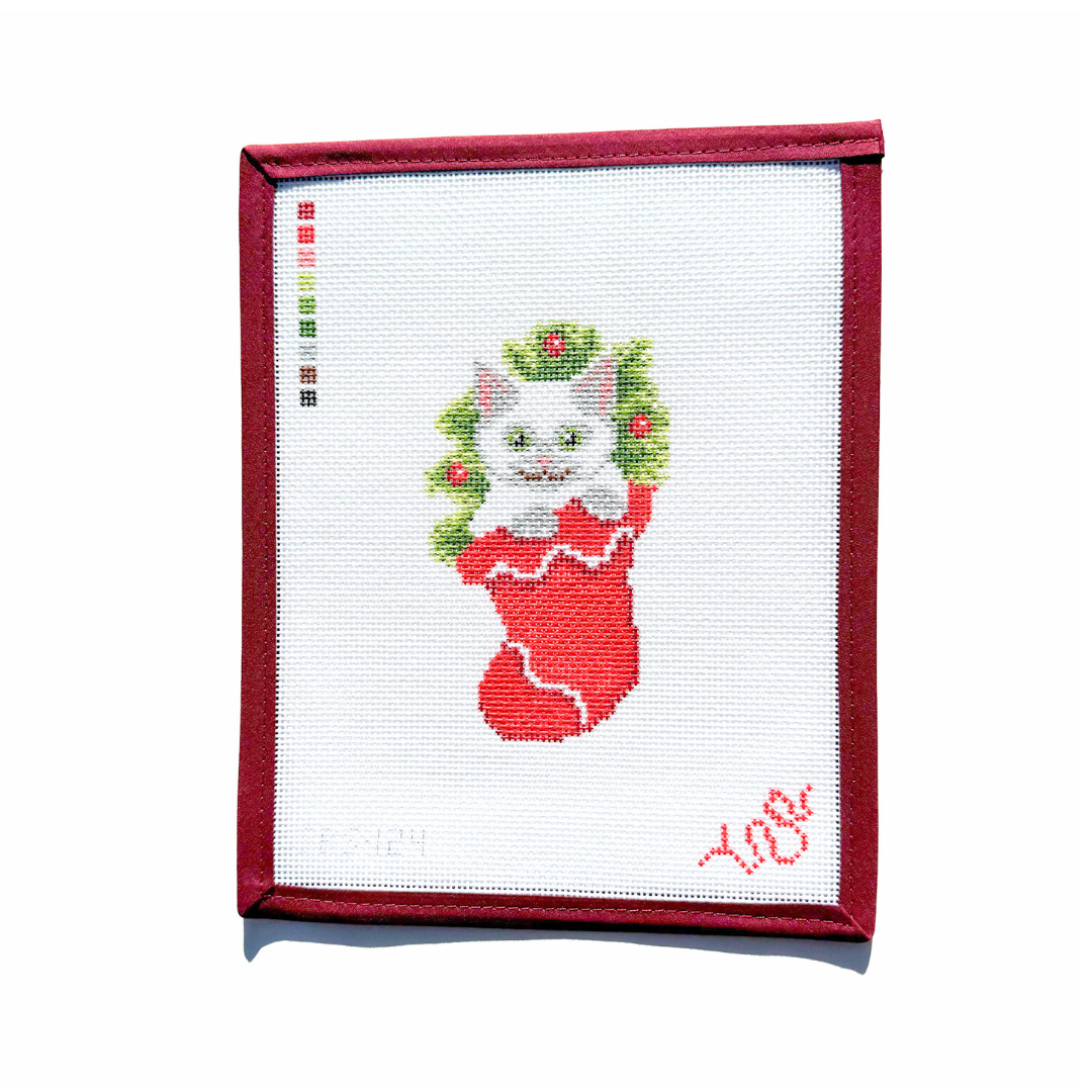 Kitten in a Stocking - White Kitten
