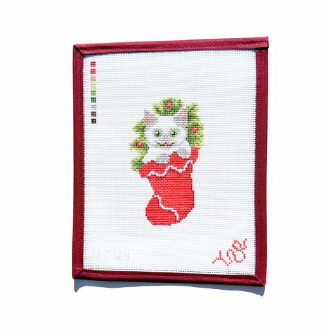 Kitten in a Stocking - White Kitten