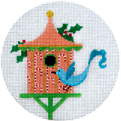 Christmas: Peach Birdhouse