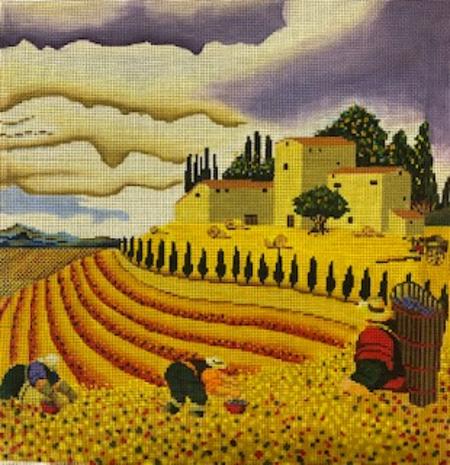 VILLAGE HARVEST   13ct with stitch guide from Laura Taylor