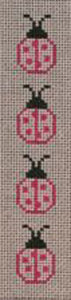 Bookmarks - Pink Lady Bug on White
