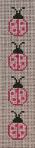 Bookmarks - Pink Lady Bug on White