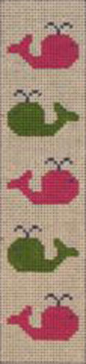 Bookmarks - Pink and Green Whales