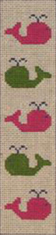 Bookmarks - Pink and Green Whales