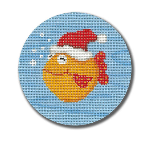 Ornament Round - Goldfish	 Santa