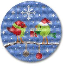 Ornament Round -  Two Birds on a Branch