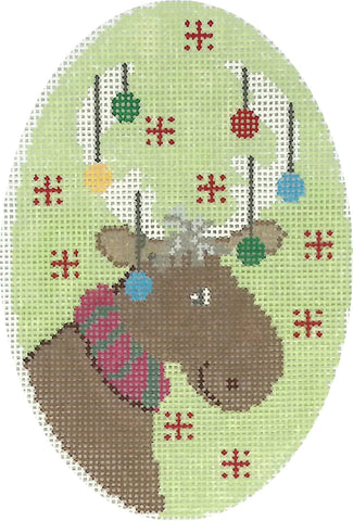 Ornament Oval - Moose