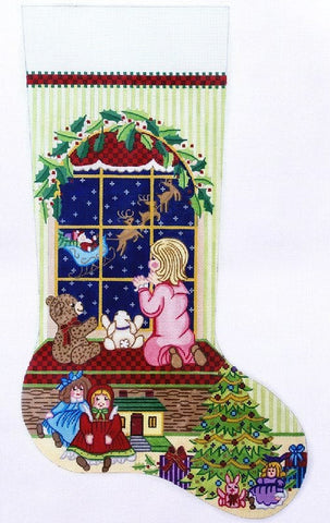 Girl Looking out the Window Stocking