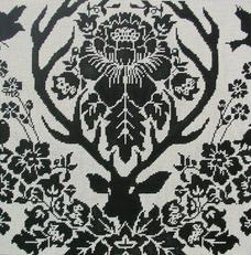 ANTLER DAMASK-BLACK  13ct