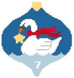 12 Days of Christmas Baubles - Seven Swans A'Swimming