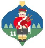 12 Days of Christmas Baubles - Eleven Pipers Piping
