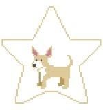 Animal Stars - Chihuahua with bone button