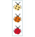 Bookmark: Three Ladybugs