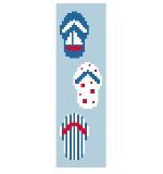 Bookmark: Nautical Flip Flops