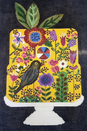 YELLOW CAKE With BIRD   13ct