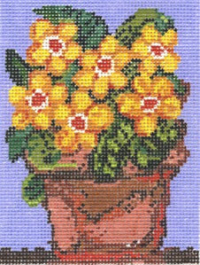 TERRACOTTA/YELLOW FLOWERS   13ct