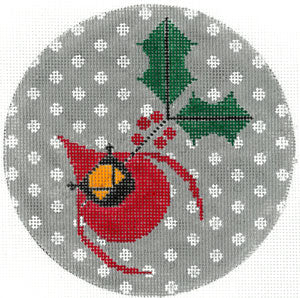 Charley's Cardinal w/ Holly Ornament