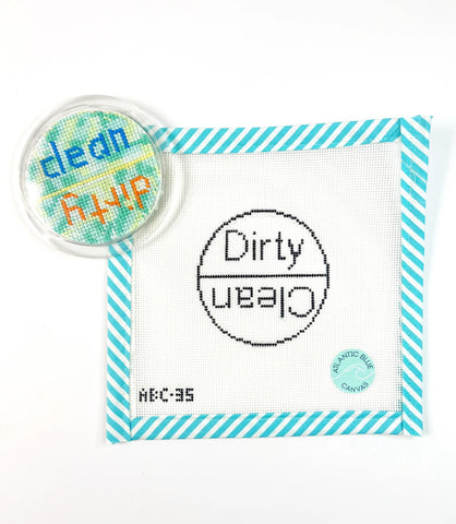 Dirty/Clean Round w/ acrylic holder